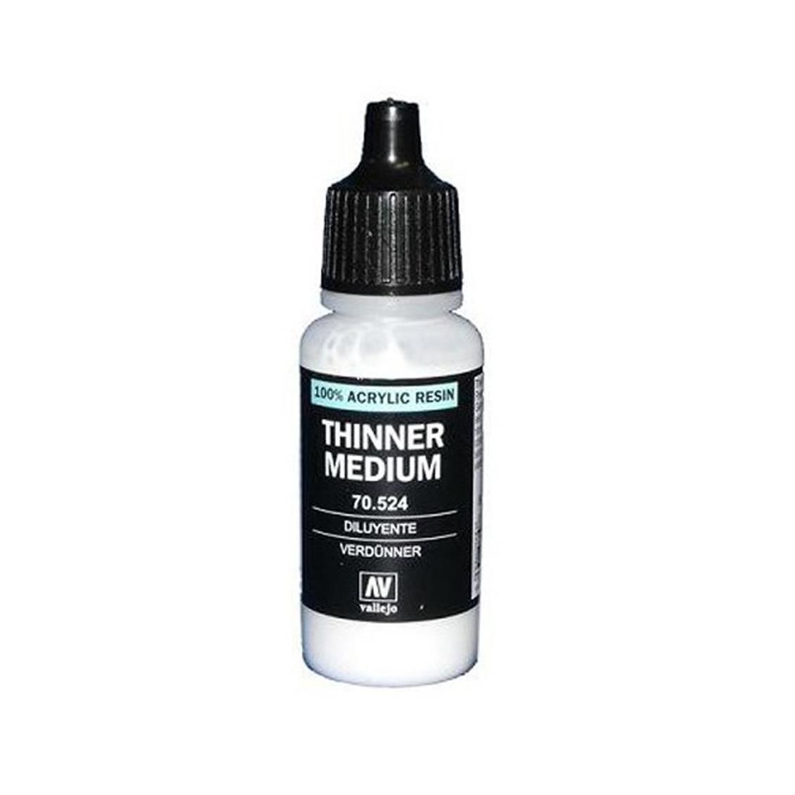 Vallejo 70524 17 ml. Tiner Medium (Renk Açıcı), Model Boyası