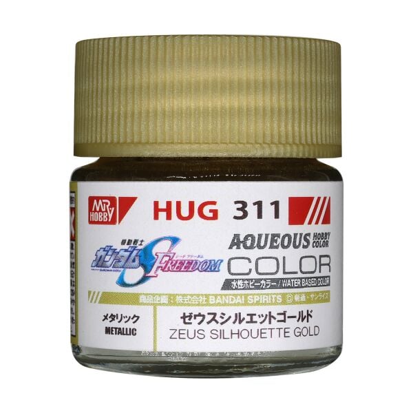 Mr.Hobby HUG-311 10 ml. Zeus Silhouette Gold, Aqueous Gundam Serisi Model Boyası