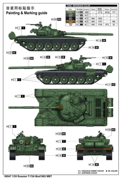 1/35 Russ.T-72A Mod 1983 MBT