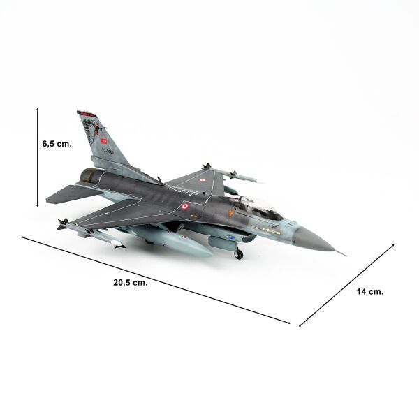 QD601 1/72 Ölçek, F-16C B-50 Savaşan Şahin, Kobra 191.Filo,Sergilemeye Hazır Model Uçak