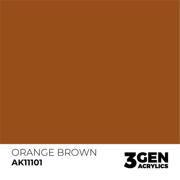 AK 11101 17 ml. Orange Brown, 3GEN Akrilik Model Boyası