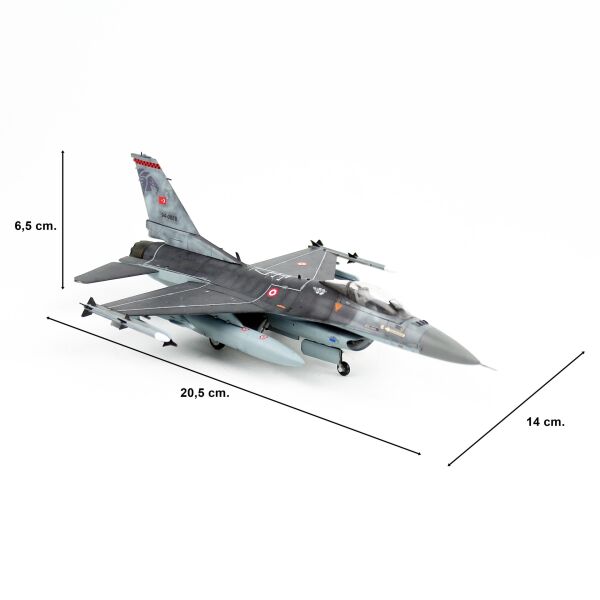 QD602 1/72 Ölçek, F-16C B-50 Savaşan Şahin, Tunç 151.Filo,Sergilemeye Hazır Model Uçak