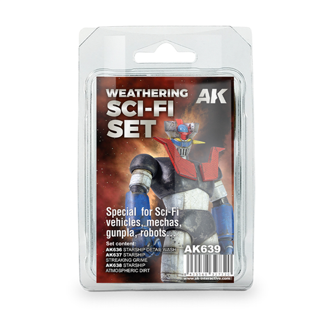 AK 639 3x35 ml. SCI-FI Eskitme Enamel Boya Seti