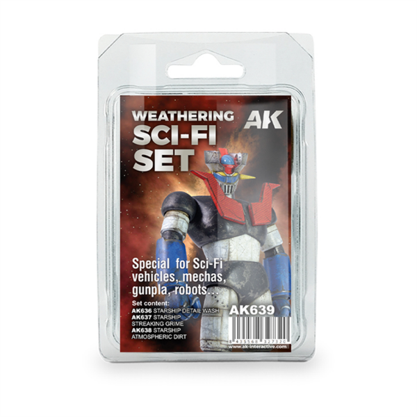 AK 639 3x35 ml. SCI-FI Eskitme Enamel Boya Seti