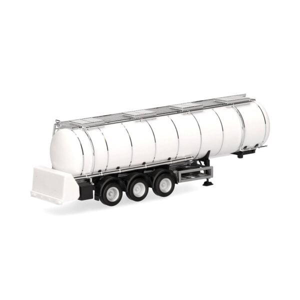 Herpa 076463-003 1/87 Ölçek, Feldbinder 32m3, 3 Akslı Gıda Tankı Römorku, Beyaz, Sergilemeye Hazır Model Araç