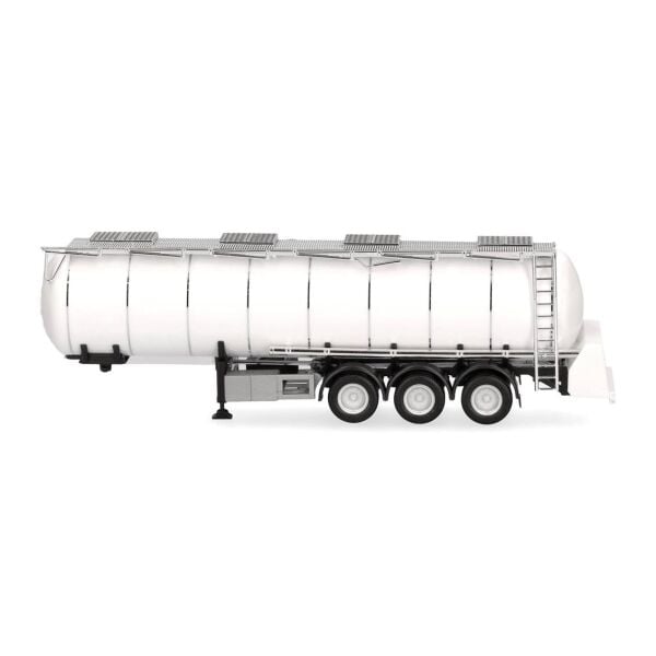 Herpa 076463-003 1/87 Ölçek, Feldbinder 32m3, 3 Akslı Gıda Tankı Römorku, Beyaz, Sergilemeye Hazır Model Araç
