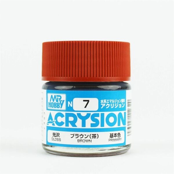 Mr.Hobby N-007 10 ml. Brown, Acrysion Serisi Model Boyası