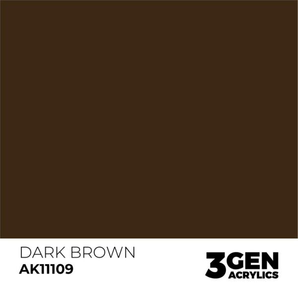 AK 11109 17 ml. Dark Brown, 3GEN Akrilik Model Boyası