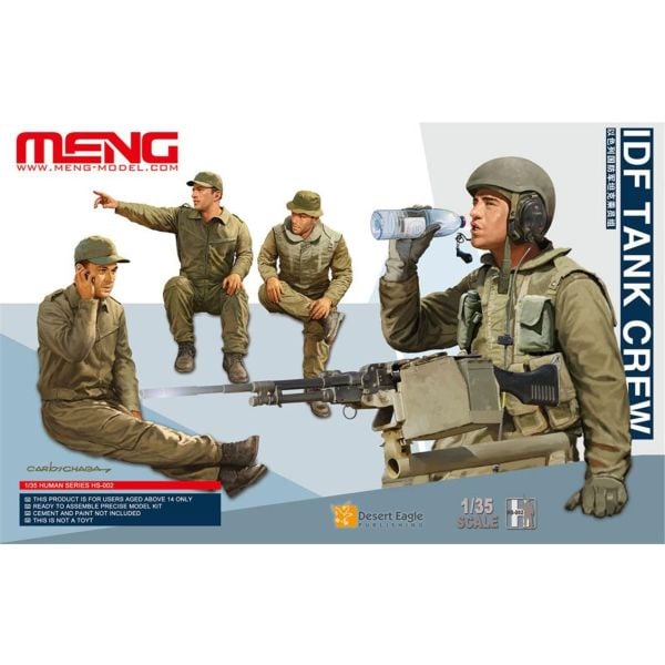 Meng HS-002 1/35 Ölçek, IDF Tank Mürettebatı, 4 Adet, Plastik Figür Model Kiti