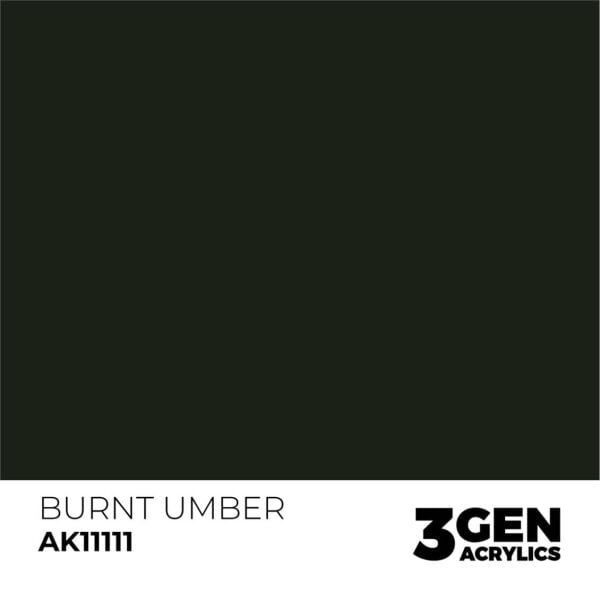 AK 11111 17 ml. Burnt Umber, 3GEN Akrilik Model Boyası