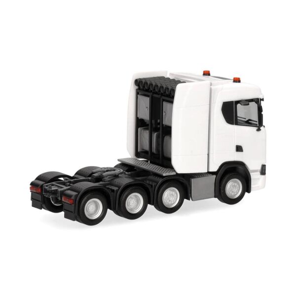 Herpa 315753-003 1/87 Ölçek, Scania CS 20 ND, Ağır Hizmet 4 Akslı Çekici, Beyaz, Sergilemeye Hazır Model Araç
