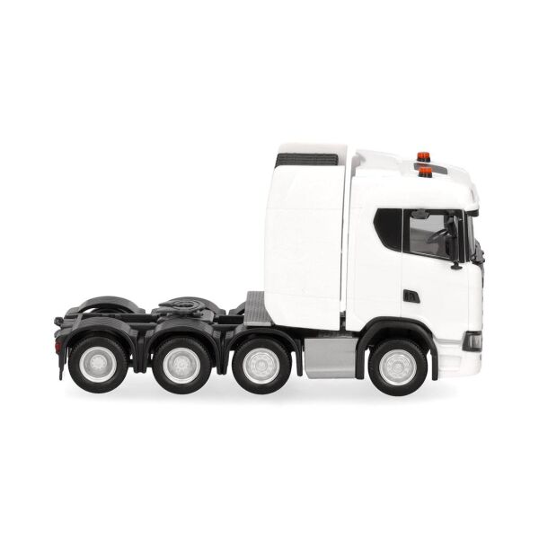 Herpa 315753-003 1/87 Ölçek, Scania CS 20 ND, Ağır Hizmet 4 Akslı Çekici, Beyaz, Sergilemeye Hazır Model Araç