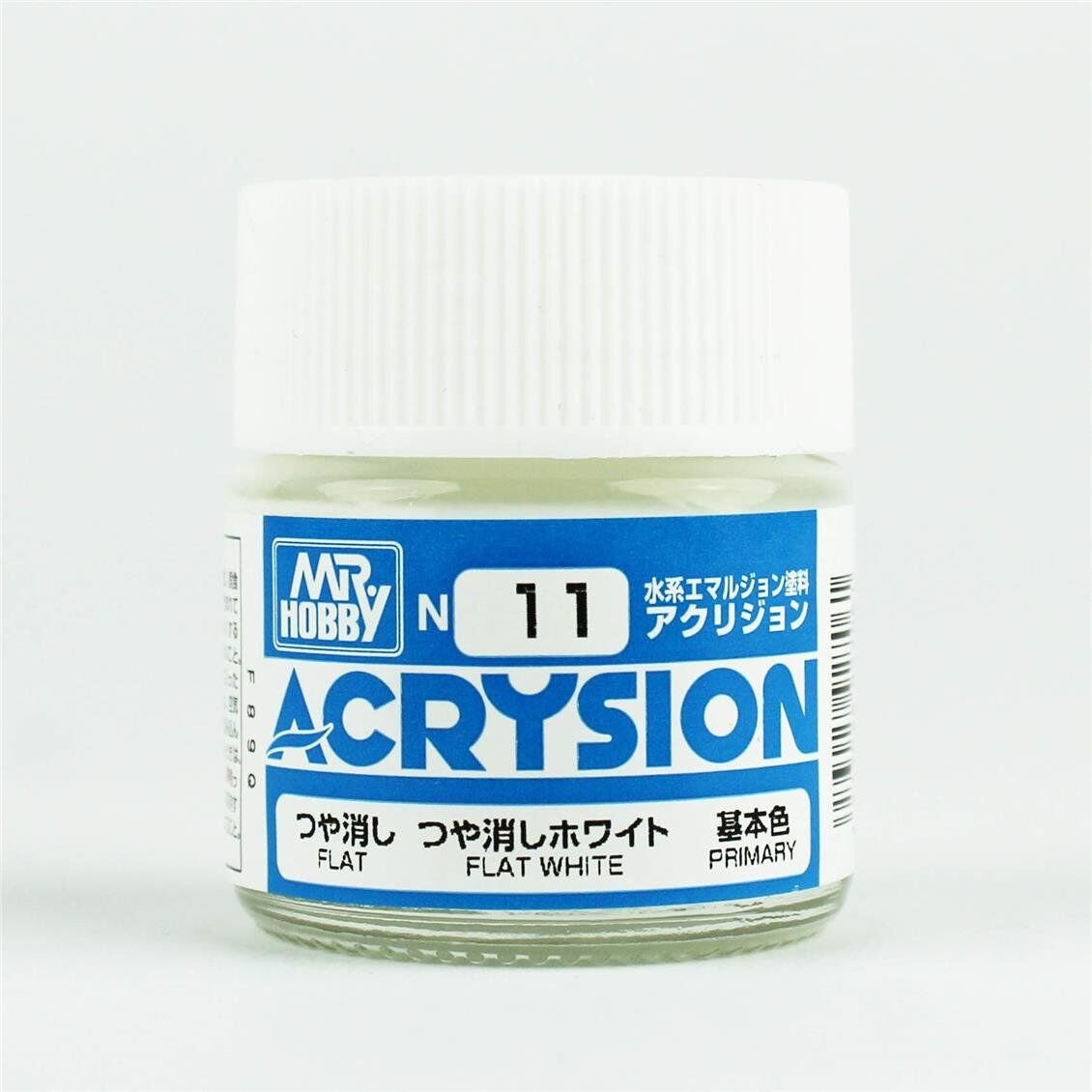 Mr.Hobby N-011 10 ml. Flat White, Acrysion Serisi Model Boyası