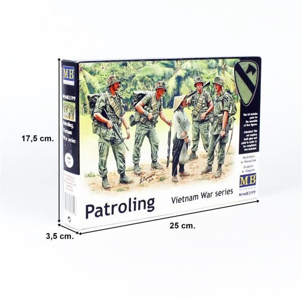 Masterbox 3599 1/35 Ölçek, Vietnam Savaşı, Devriye Gezerken, Plastik Figür Kiti