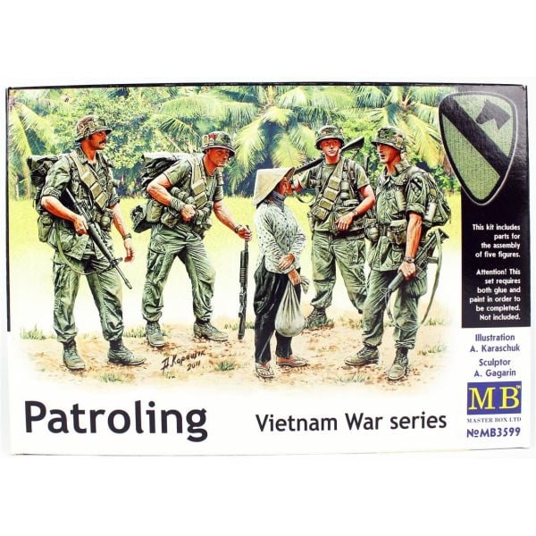 Masterbox 3599 1/35 Ölçek, Vietnam Savaşı, Devriye Gezerken, Plastik Figür Kiti
