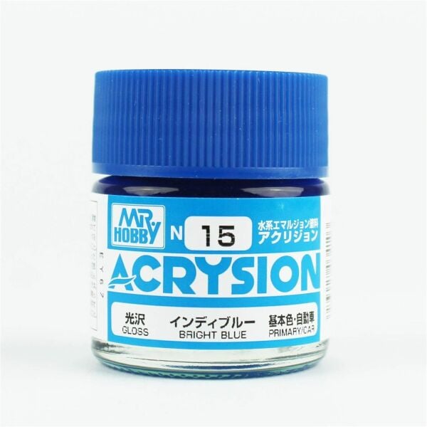 Mr.Hobby N-015 10 ml. Bright Blue, Acrysion Serisi Model Boyası