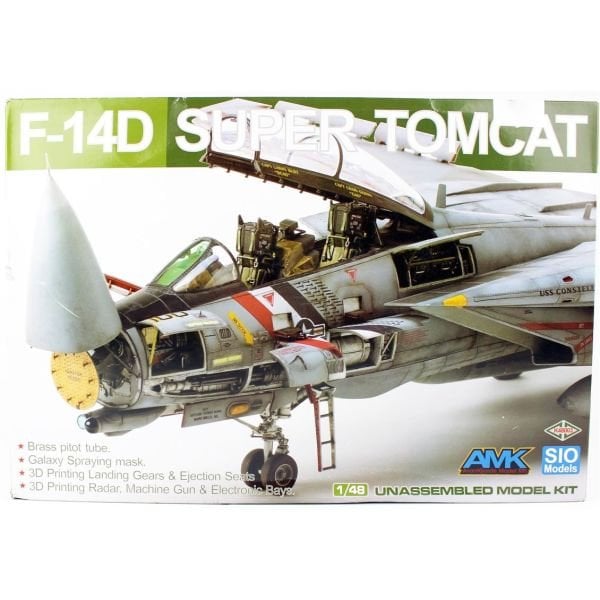 AMK 48003 1/48 Ölçek, F-14D Super Tomcat (Special Edition-Sio Models), Savaş Uçağı, Plastik Model kiti