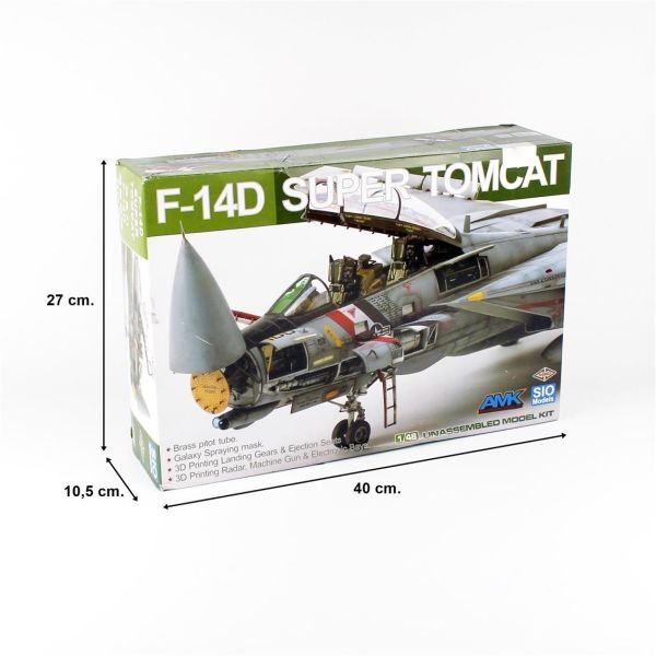 AMK 48003 1/48 Ölçek, F-14D Super Tomcat (Special Edition-Sio Models), Savaş Uçağı, Plastik Model kiti