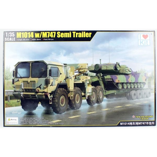 I Love Kit 63529 1/35 Ölçek, Tank taşıyıcı, M1014 Çekici ve M747 Alçak Dorse, Plastik Model Kiti