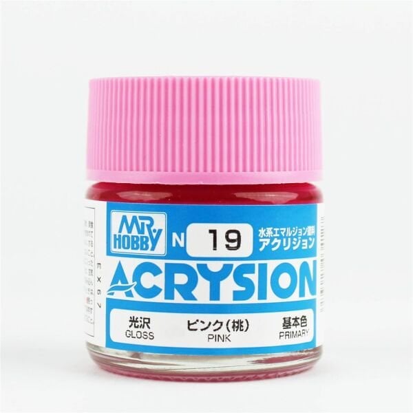 Mr.Hobby N-019 10 ml. Pink, Acrysion Serisi Model Boyası