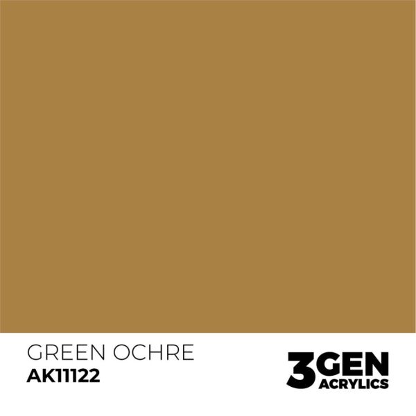 AK 11122 17 ml. Green Ocher, 3GEN Akrilik Model Boyası