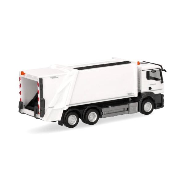 Herpa 319010 1/87 Ölçek, MAN TGS NN Çöp Toplama Aracı, Faun Variopress, Beyaz, Sergilemeye Hazır Model Araç