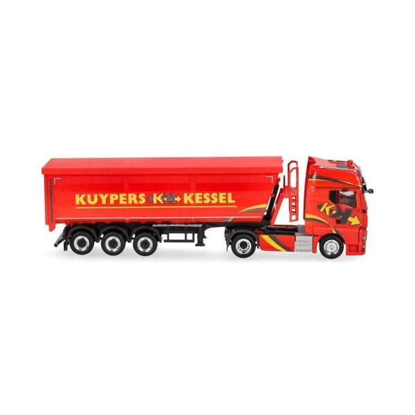 Herpa 319065 1/87 Ölçek, MAN TGX GX Çelik Damperli Dorseli Çekici, Kuypers, Sergilemeye Hazır Model Araç