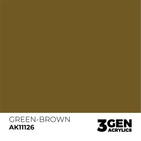 AK 11126 17 ml. Green-Brown, 3GEN Akrilik Model Boyası