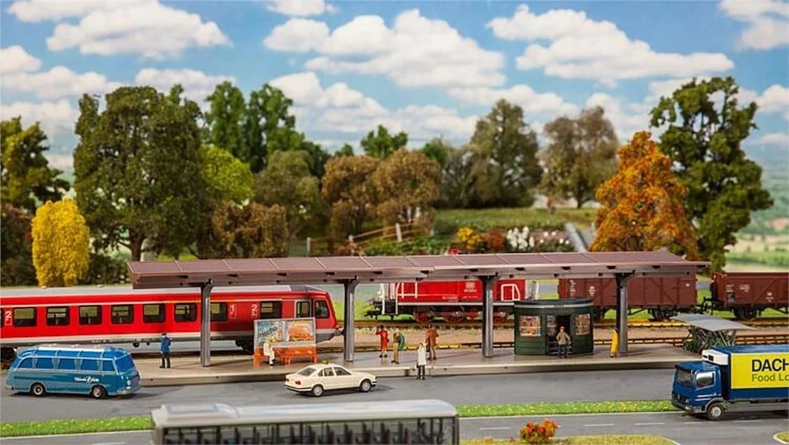 Faller 131366 1/87 Ölçek, Bekleme Platformu ( 2 Adet ), Plastik Model Kiti