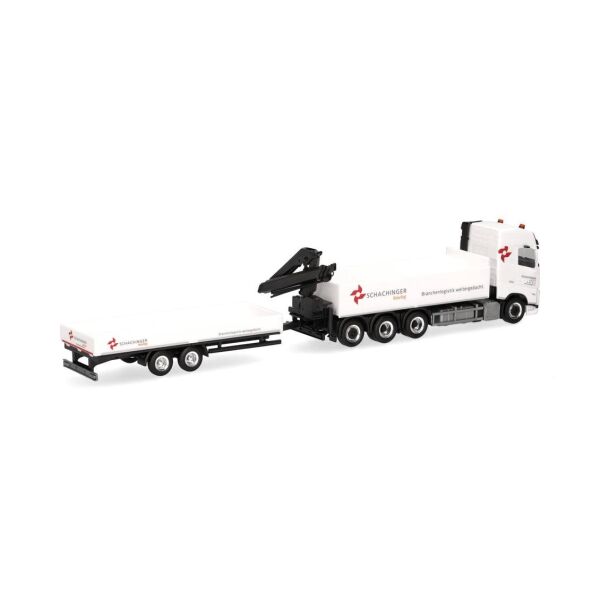 Herpa 319119 1/87 Ölçek, Volvo FH GL 2020 Açık Kasalı Vinçli Kamyon Ve Açık Kasalı Römork, Schachinger-Avusturya, Sergilemeye H