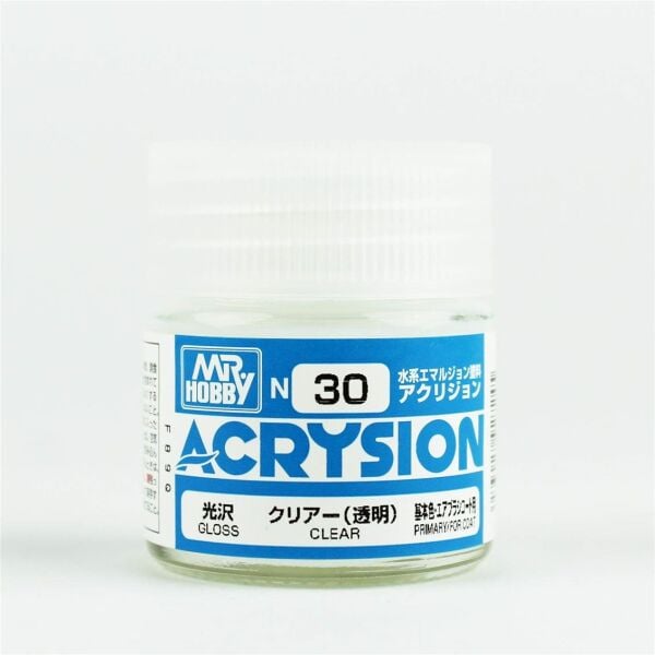 Mr.Hobby N-030 10 ml. Clear, Acrysion Serisi Model Boyası