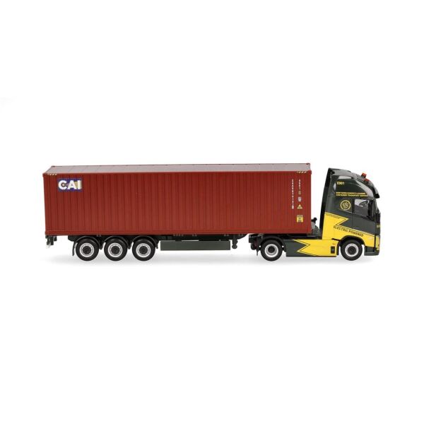 Herpa 319256 1/87 Ölçek, Volvo FH GL XL Electric, 40 lık Konteynerli TIR, Ancotrans/CAI, Sergilemeye Hazır Model Araç