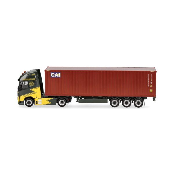 Herpa 319256 1/87 Ölçek, Volvo FH GL XL Electric, 40 lık Konteynerli TIR, Ancotrans/CAI, Sergilemeye Hazır Model Araç