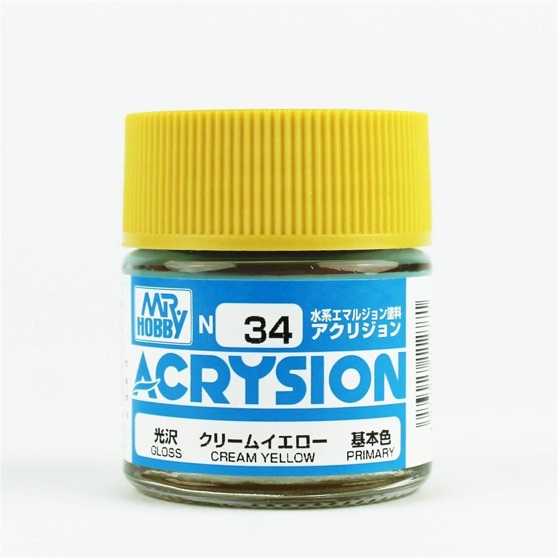 Mr.Hobby N-034 10 ml. Cream Yellow, Acrysion Serisi Model Boyası