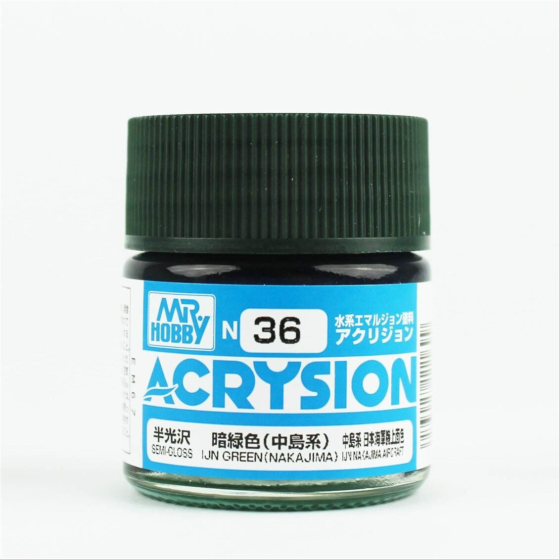 Mr.Hobby N-036 10 ml. IJN Green (Nakajima), Acrysion Serisi Model Boyası