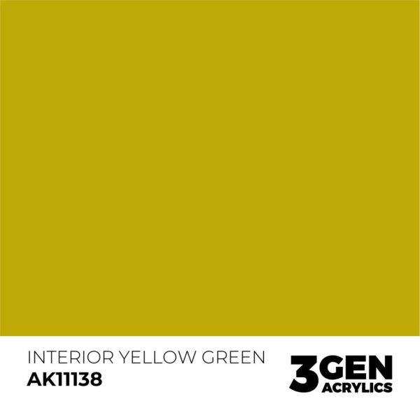 AK 11138 17 ml. Interior Yellow Green, 3GEN Akrilik Model Boyası