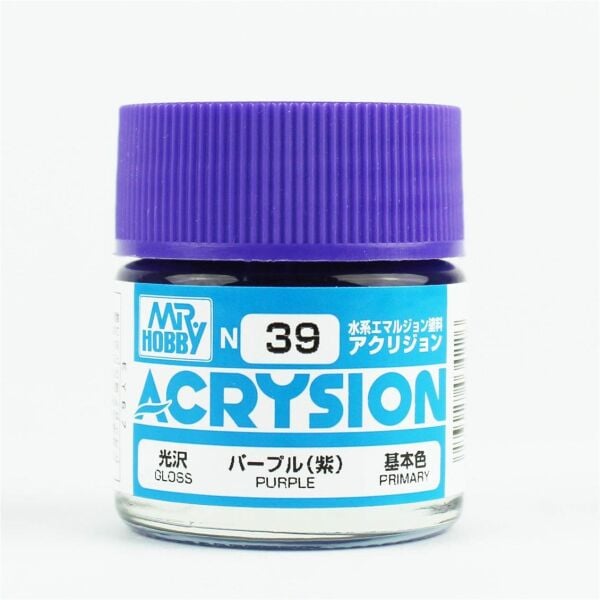 Mr.Hobby N-039 10 ml. Purple, Acrysion Serisi Model Boyası