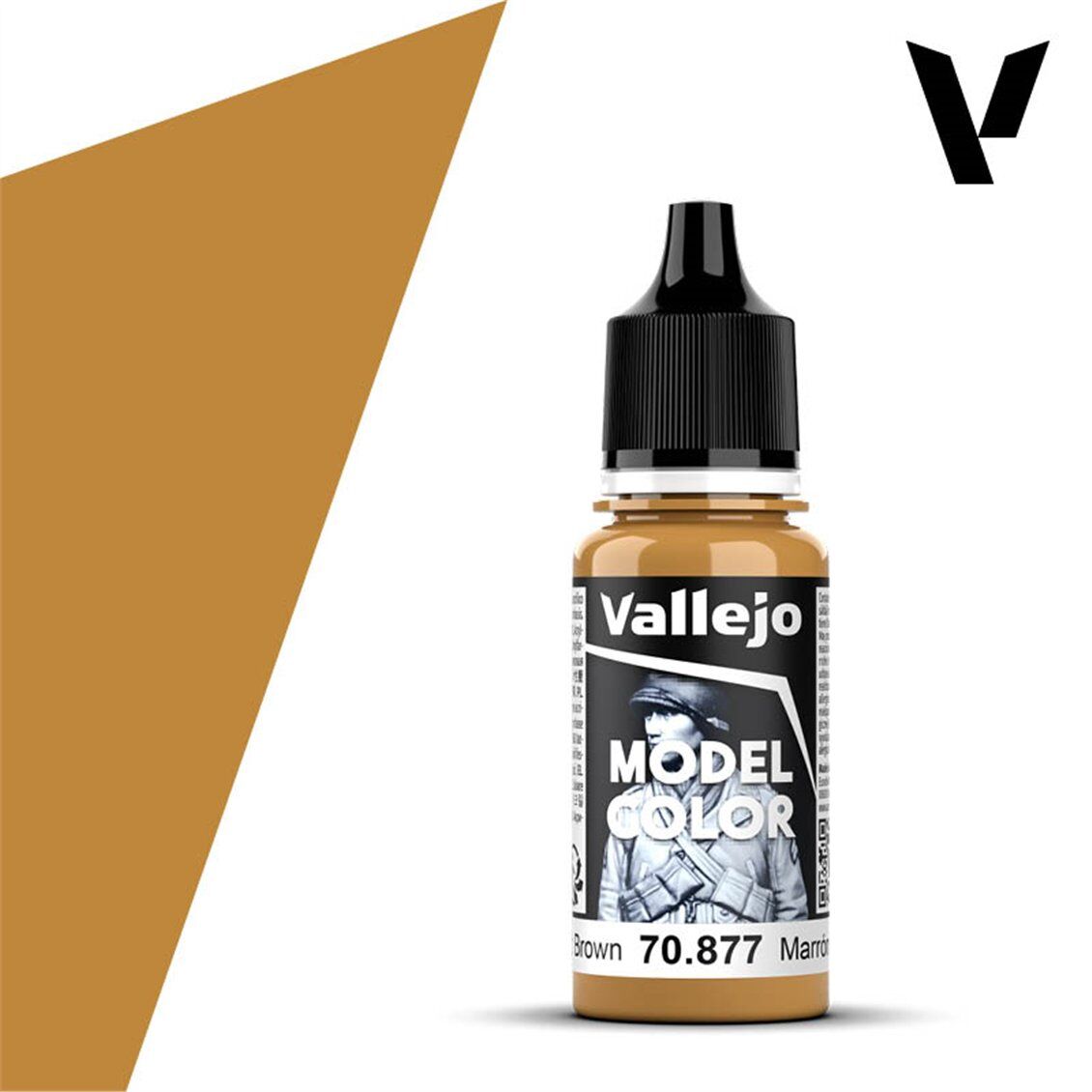 Vallejo 70877 18 ml. (158) Gold Brown-Matt, Model Color Serisi Model Boyası