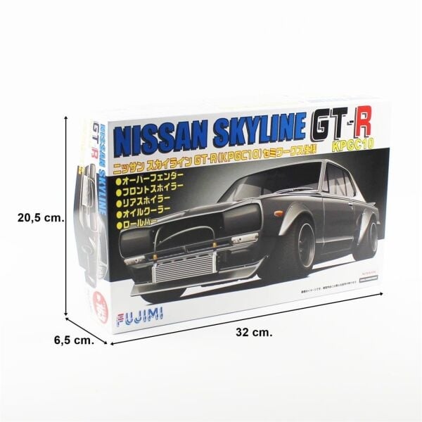 Fujimi ID-163 03840 1/24 Ölçek, Nissan KPGC10 Skyline GT-R Semi- Works, Otomobil Plastik Model Kiti