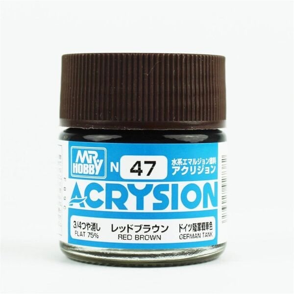 Mr.Hobby N-047 10 ml. Red Brown, Acrysion Serisi Model Boyası