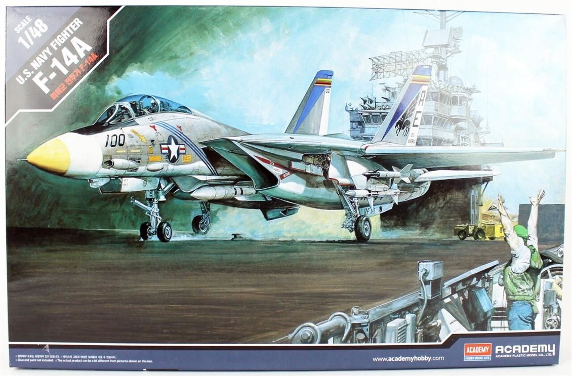 Academy 12253 1/48 Ölçek, Grumman F-14A Tomcat Savaş Uçağı, Plastik Model kiti