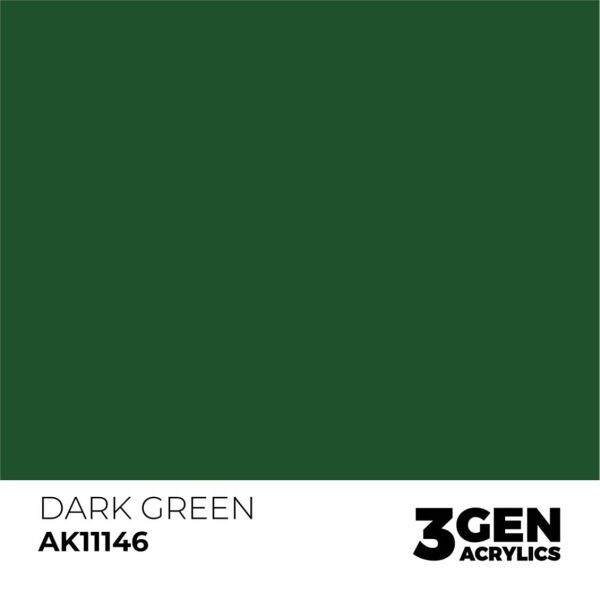 AK 11146 17 ml. Dark Green, 3GEN Akrilik Model Boyası