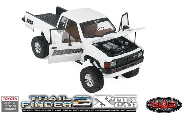 RC4WD Trail Finder 2 ''LWB'' RTR w/ 1987 Toyota XtraCab Hard Body Set (White)