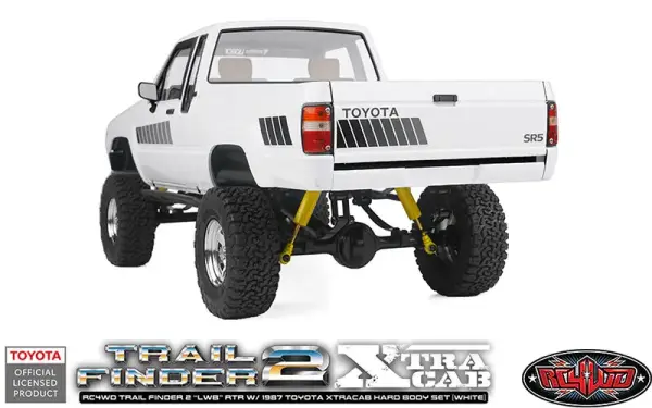 RC4WD Trail Finder 2 ''LWB'' RTR w/ 1987 Toyota XtraCab Hard Body Set (White)
