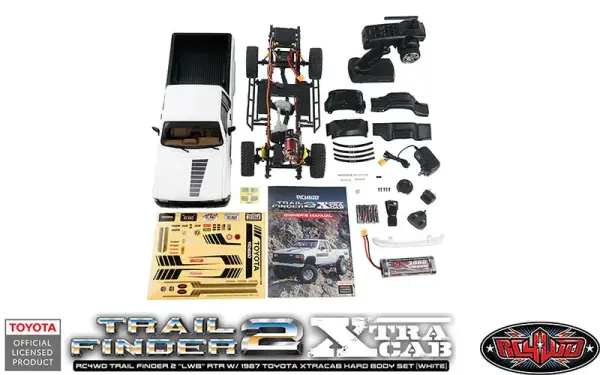RC4WD Trail Finder 2 ''LWB'' RTR w/ 1987 Toyota XtraCab Hard Body Set (White)