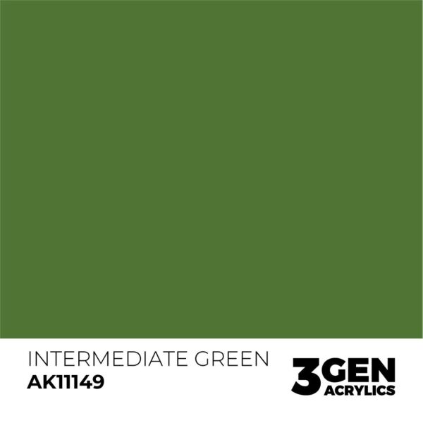 AK 11149 17 ml. Intermediate Green, 3GEN Akrilik Model Boyası