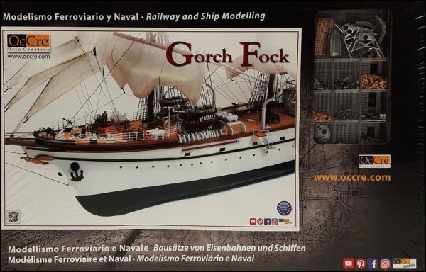 Occre 15003 1/95 Ölçek  , Gorch Fock Yelkenli Okul Teknesi Ahşap Model Kiti