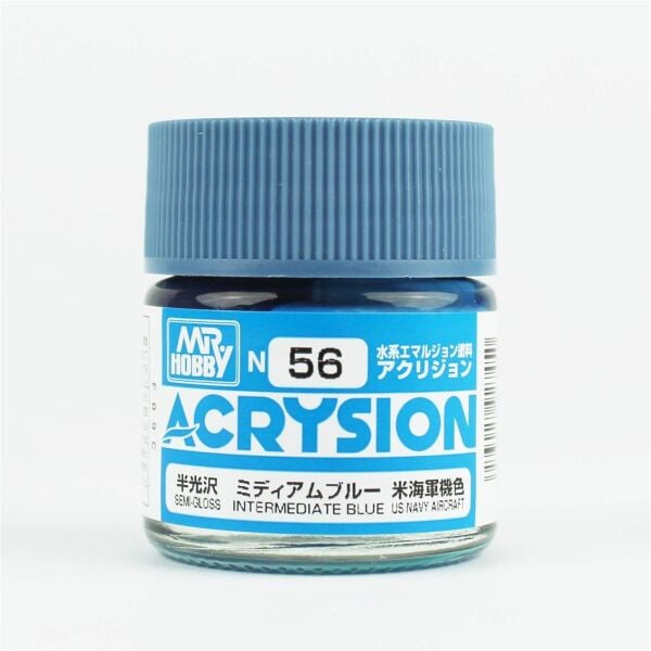 Mr.Hobby N-056 10 ml. Intermediate Blue, Acrysion Serisi Model Boyası