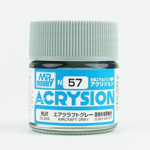 Mr.Hobby N-057 10 ml. Aircraft Gray, Acrysion Serisi Model Boyası