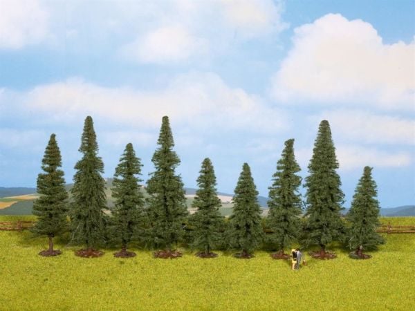 Noch 25086 Köknar Ağaçları, 9 Adet, 8-12 cm. Diorama Malzemesi